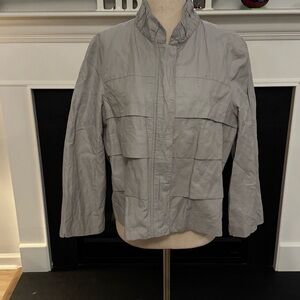 Kenneth Cole New York Light Gray Layered Utility Jacket | Size Large